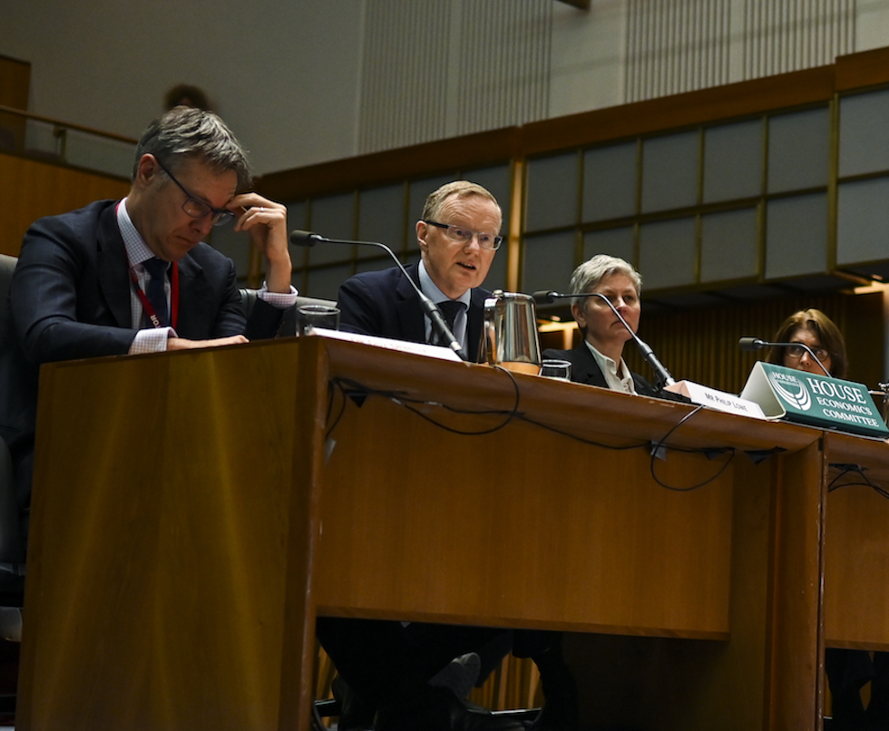 Guy Debelle (left) with RBA colleagues   (AAPIMAGE)