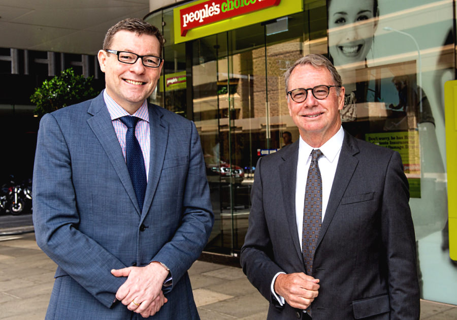 PCCU CEO Steve Laidlaw and new chair Michael Cameron