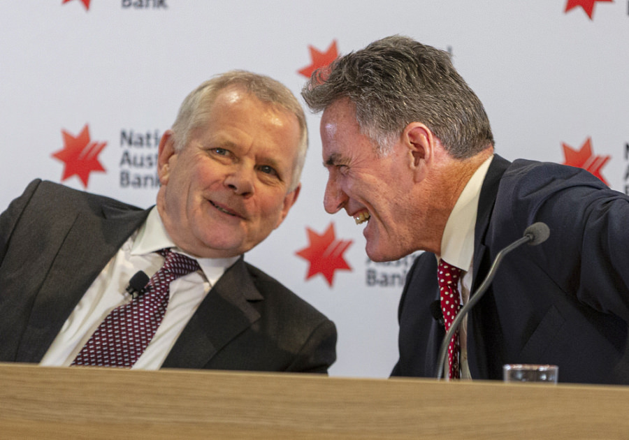 Ross McEwan (right) with NAB's acting CEO Phil Chronican