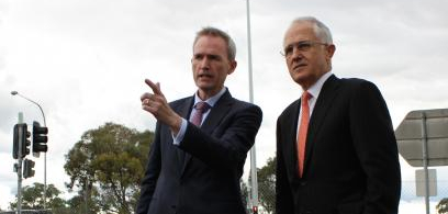 Economics commitee chair David Coleman, with PM Malcolm Turnbull